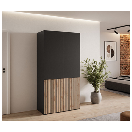 Modular Wardrobe - Black & Oak