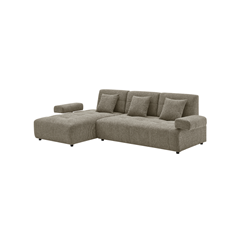 Corner Sofabed Set – Left, Brown