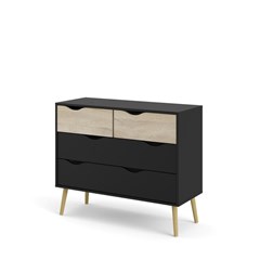 Oslo Chest 4 Drawers Balck