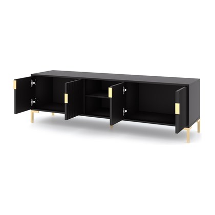 TV Unit FL01 4D - Matt Black