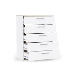 Bedroom Set 90x200– White & Kronberg Oak