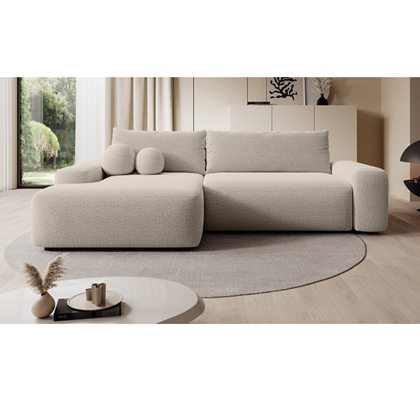 Corn Sofabed with Chaise Left 265cm – Slate Grey