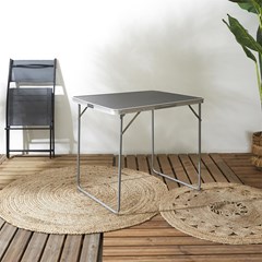 Folding Camping Table 80x60 cm - Black