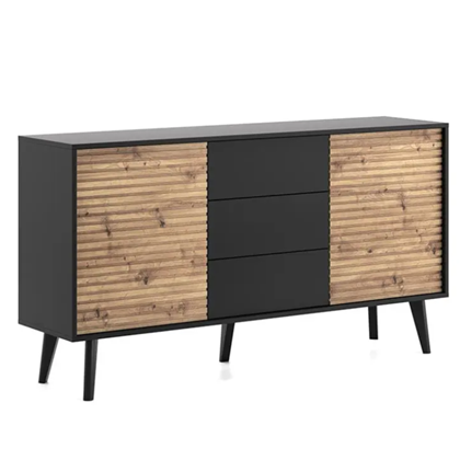 Sideboard 2 Door 3 Drawers - Oak Color