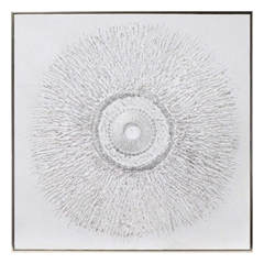 Silver Circle Acryl Painting 100X100