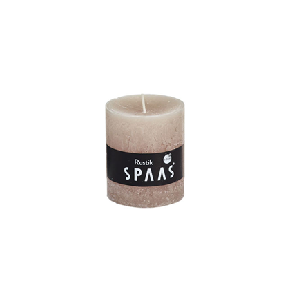 Rustic Cylinder Candle Beige