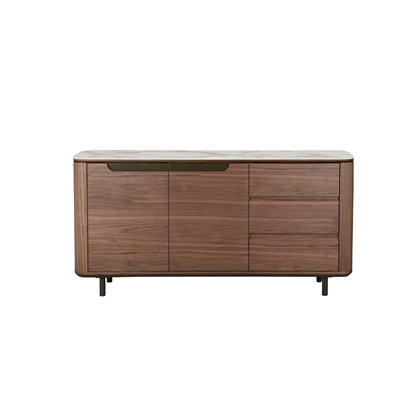 Sideboard -Walnut & Gold