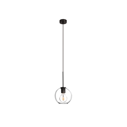 Pendant Lamp – Black Metal & Glass