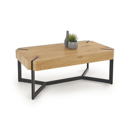 Coffee Table Loft Golden Oak Black
