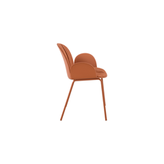 Fabric Covered PP Chair - Orange