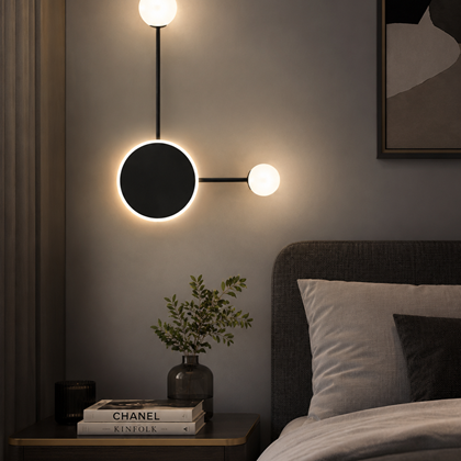 Decorative Led Lighting Fixture Gemini Led  15w  Black  Cct  switch