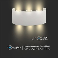 Round Wall LED Lamp 6W 3000K - Sand White