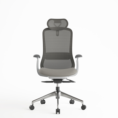 Office Chair with Adjustable Headrest - Beige