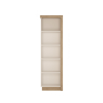 Bookcase Cabinet - Riviera Oak Light / White High Gloss