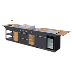 Outdoor Kitchen With Fridge