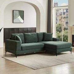 Reversible Sectional Sofa – Dark Green