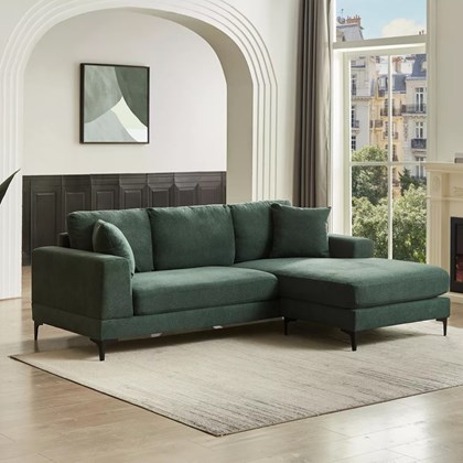 Reversible Sectional Sofa – Dark Green