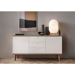 Sideboard 2 Doors 3 Drawers – Riviera Oak & White