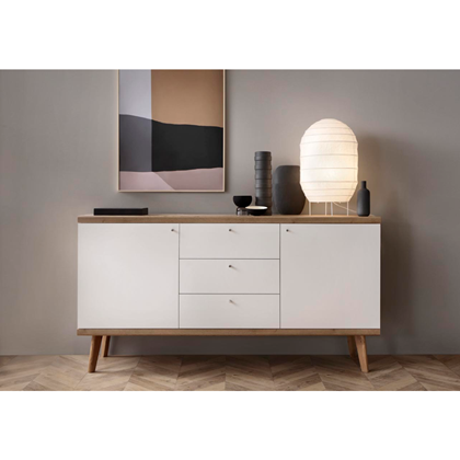 Sideboard 2 Doors 3 Drawers – Riviera Oak & White