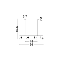 Ceiling Lamp Black  Gold Aluminium Gu1
