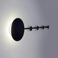 Hang Led Black Wall Lamp Coat Rack