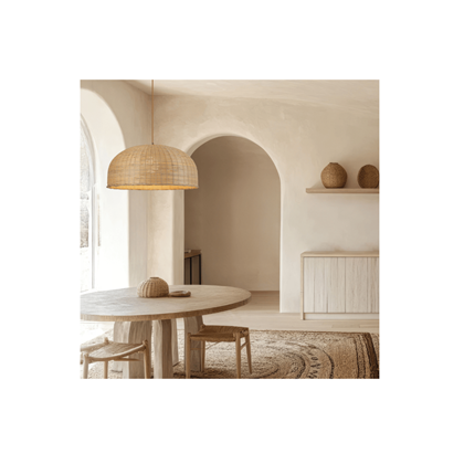 Pendant Light 1xE27 – Natural Rattan Brown & Beige