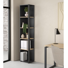 Sign Bookcase Matt Grey Jackson Hickory