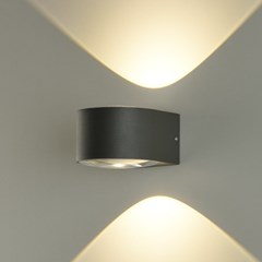 Up Down Wall Lamp Textured Anthracite LED