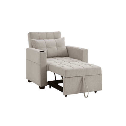 Pullout Sofabed 1 Seater  - Beige