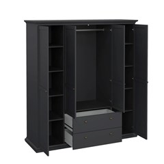 Paris Wardrobe with 4 doors & 2 drawers