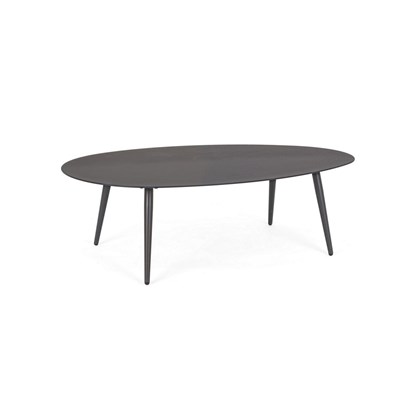 Dark Grey Oval Coffee Table 120x75cm