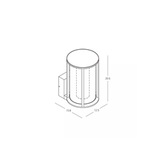 Outdoor Wall LED Light 13W 3000K – Beige-Brown (Taupe)