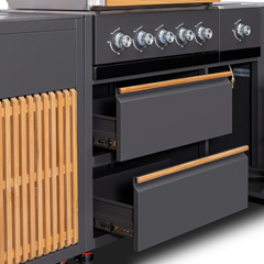 Outdoor Kitchen 3 in 1 with Fridge,  Chef Worktop and Grill