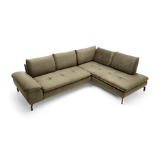 Corner Sofa Bed with Chaise Left – Olive