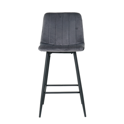 Bar Stool Dark Grey With Black Tube