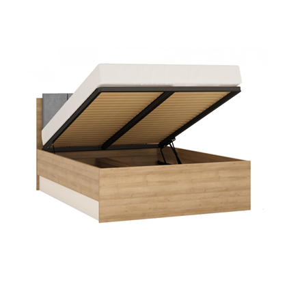 Bed 160 with Lift – Light Riviera Oak & White