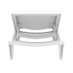 White 5-Position Reclining Sun Lounger