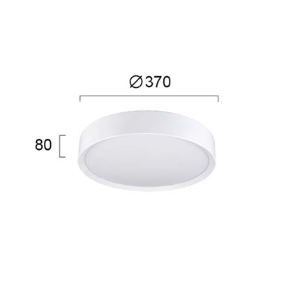 Ceiling Lamp White D-370