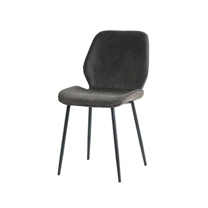 Dining Chair Microfiber Dark Grey