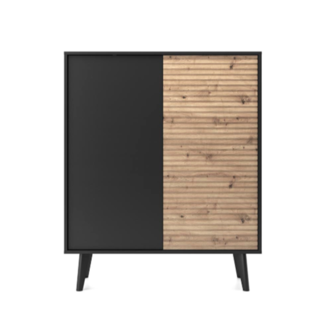 Sideboard Large 2 Doors – Black & Oak