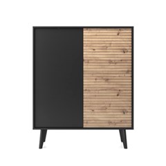 Sideboard Large 2 Doors – Black & Oak