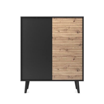 Sideboard Large 2 Doors – Black & Oak