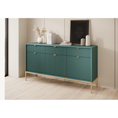Sideboard 3 Doors 3 Drawers – Green