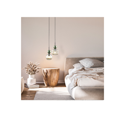 Sophia Hanging Lamp – Green & Cognac