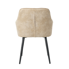 Dinning Chair Light Brown Microfiber