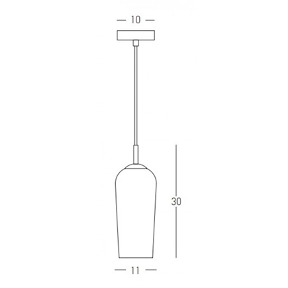 Pendant Glass Clear Glass 1XE14