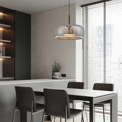 Deco Pendant Light – Smoke & Black