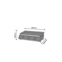 G-700 Plancha – 3 Gas Burners