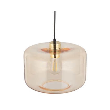 Amber Glass Hanging Lamp