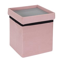 Foldable Storage Pouf Brick Pink M4